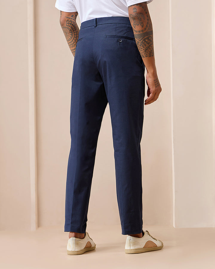 Indigo Comfort Fit Cotton Chinos