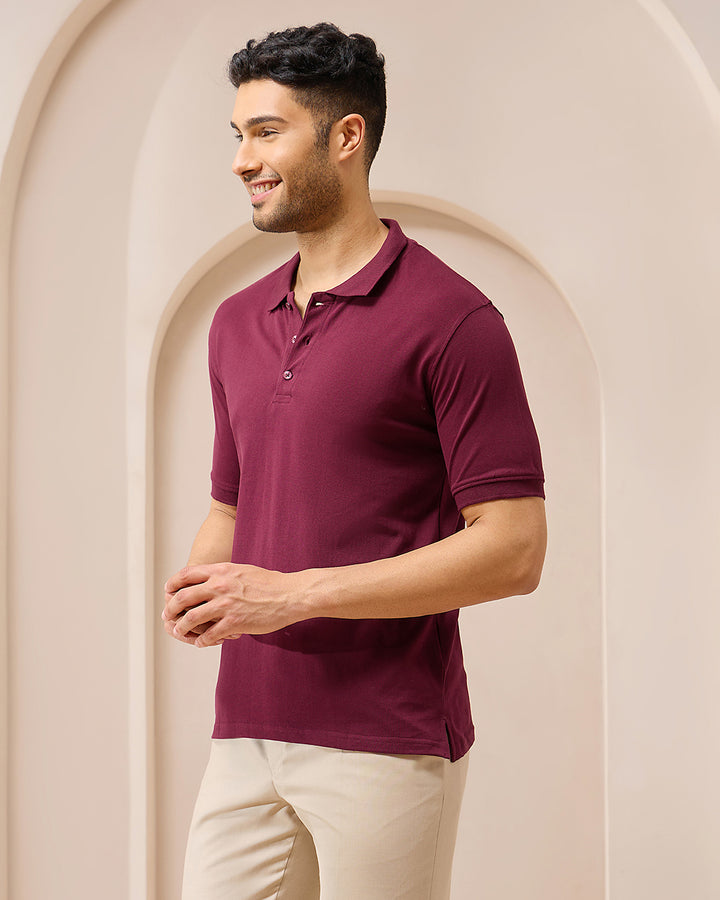 Maroon Luxe Polo