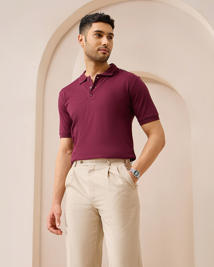 Maroon Luxe Polo