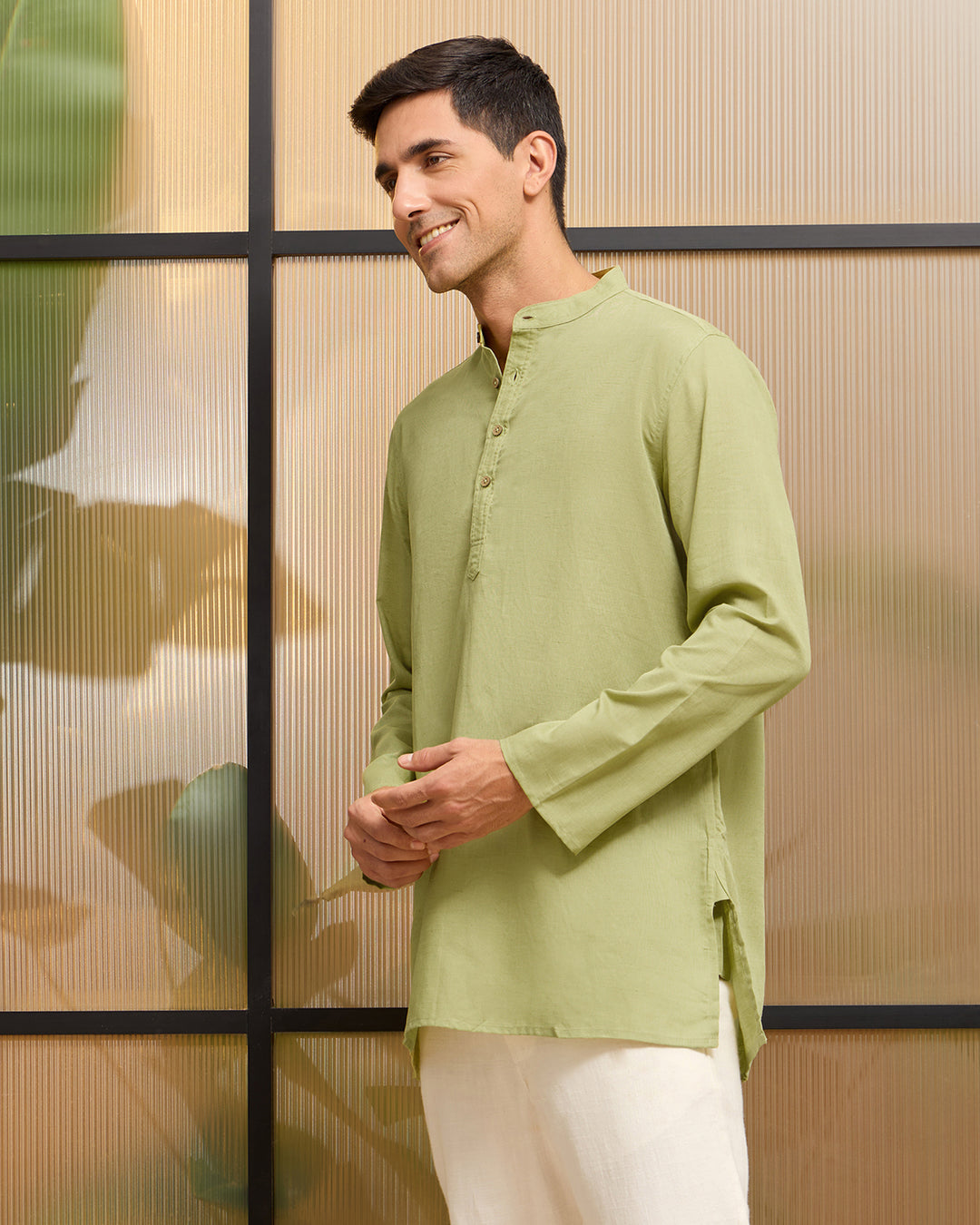 Foliage Linen Kurta