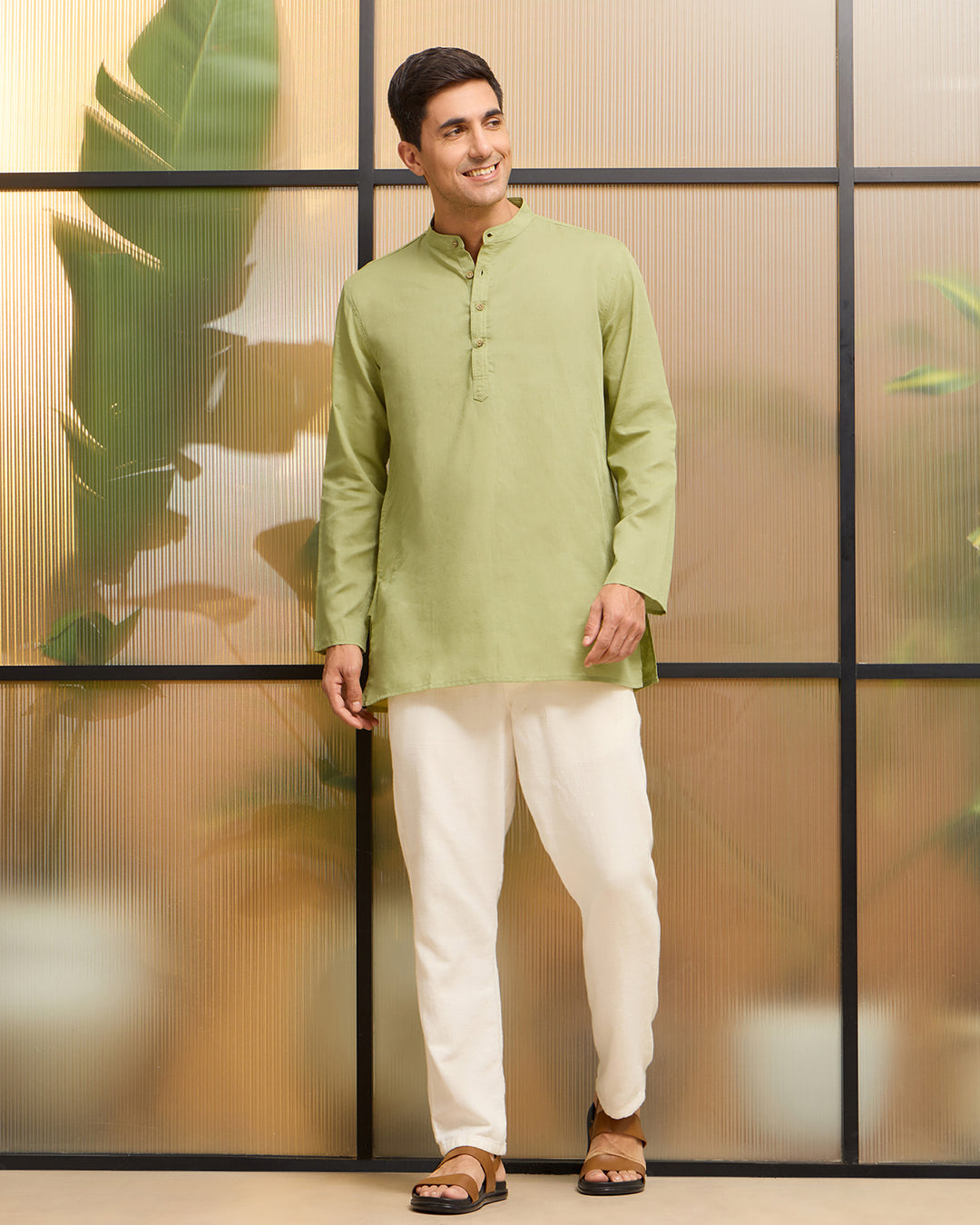 Foliage Linen Kurta