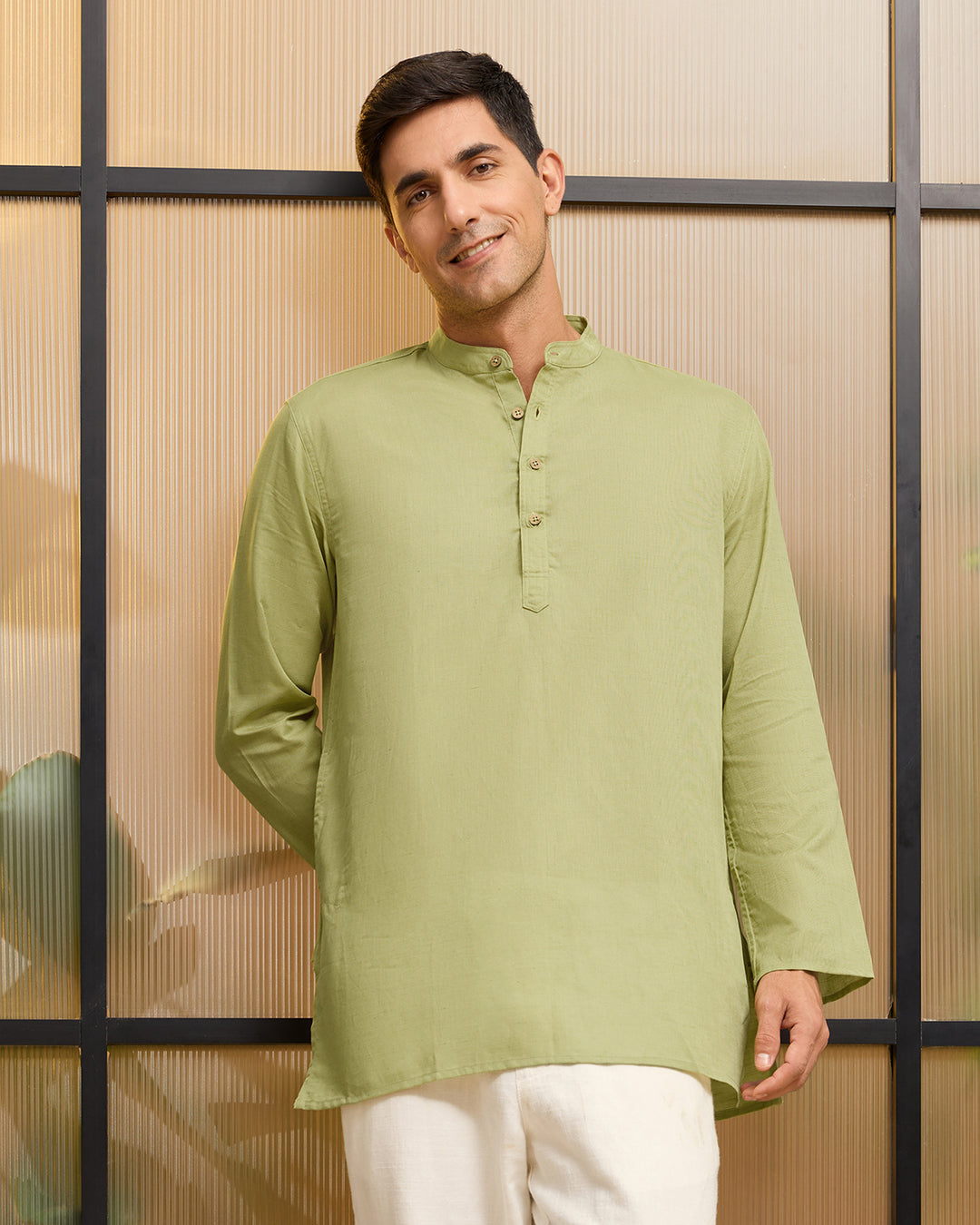 Foliage Linen Kurta