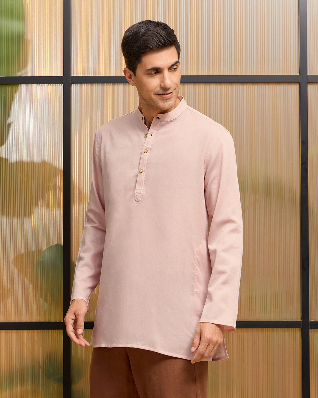 Carnation Linen Kurta