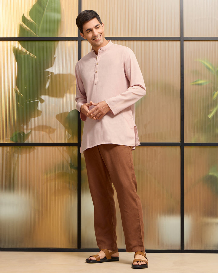 Carnation Linen Kurta