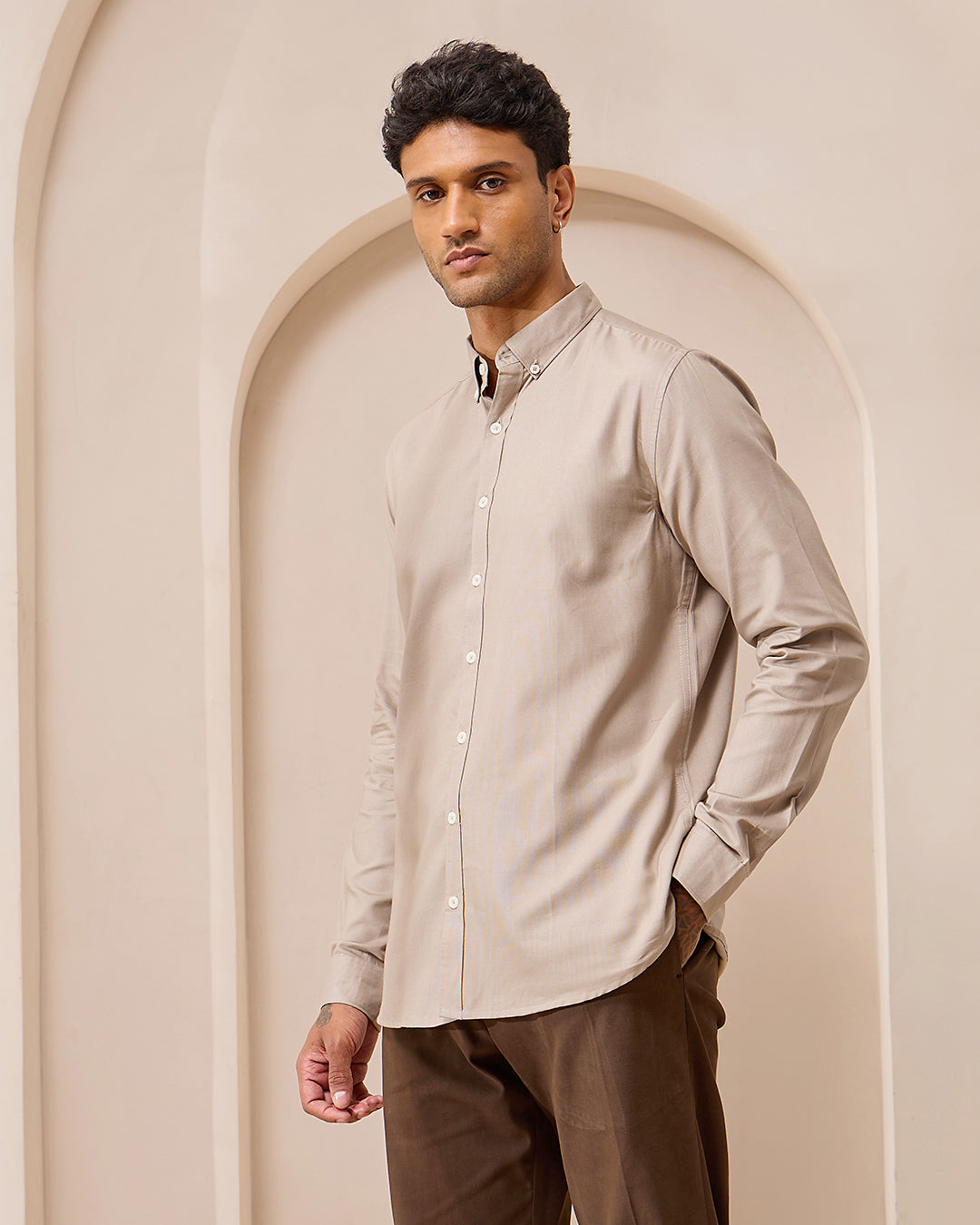 Tan - Oxford Shirt