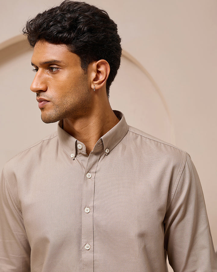 Tan - Oxford Shirt