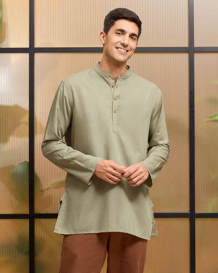 Silver Linen Kurta