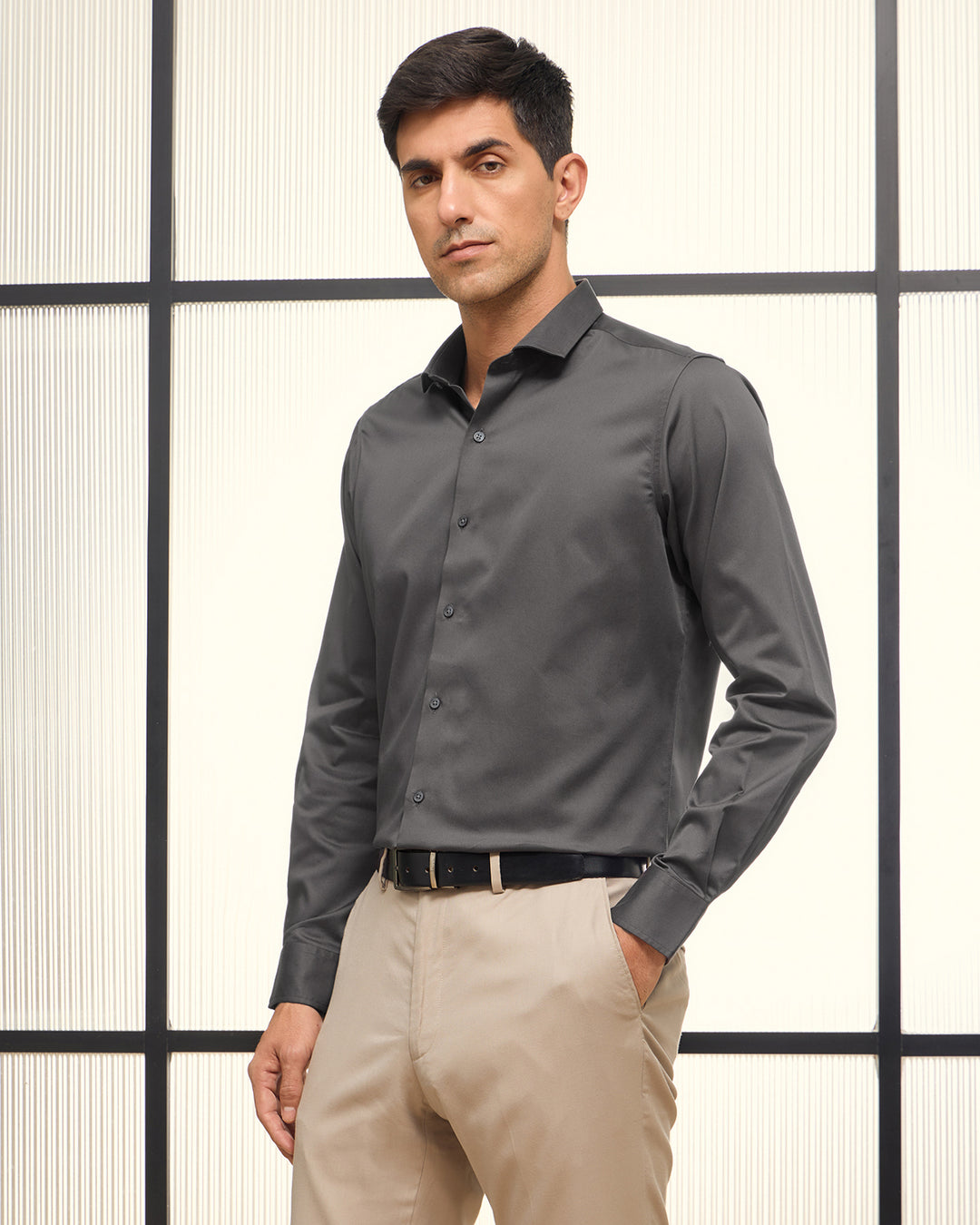 Platinum - Satin Stretch Fit Shirt