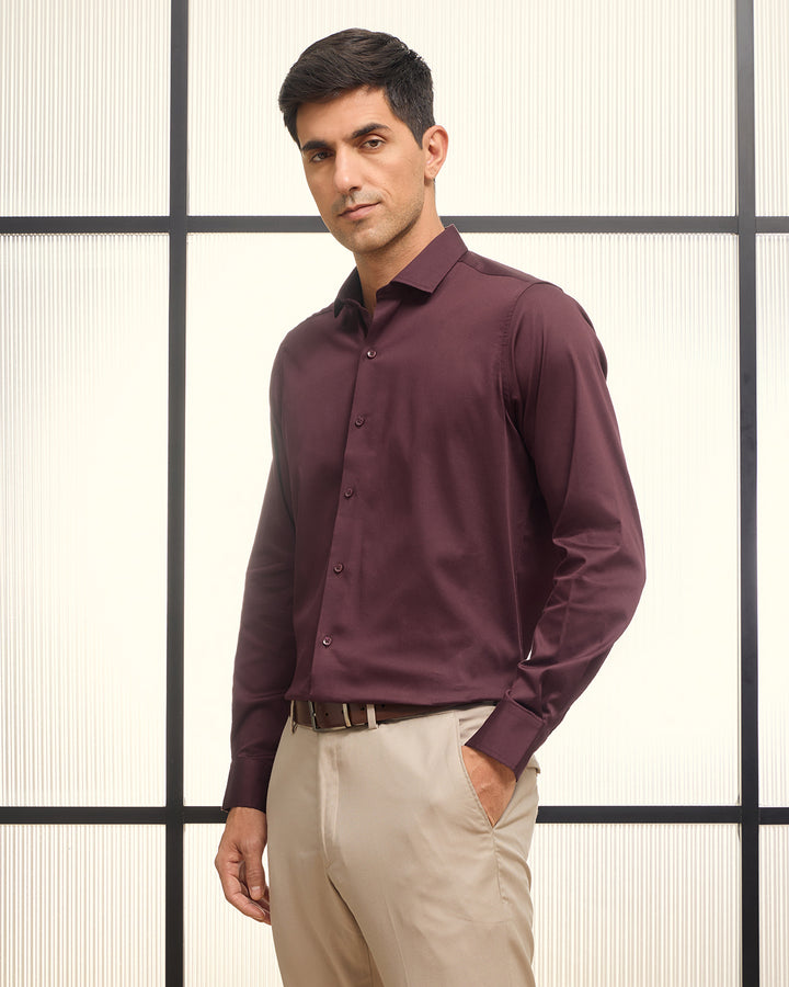 Cabernet - Satin Stretch Fit Shirt