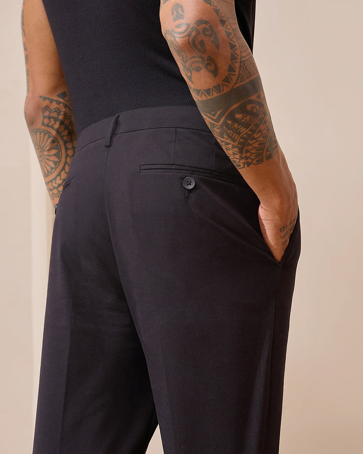 Charcoal Comfort Fit Cotton Chinos