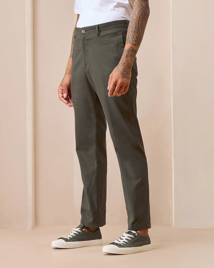 Moss Comfort Fit Cotton Chinos