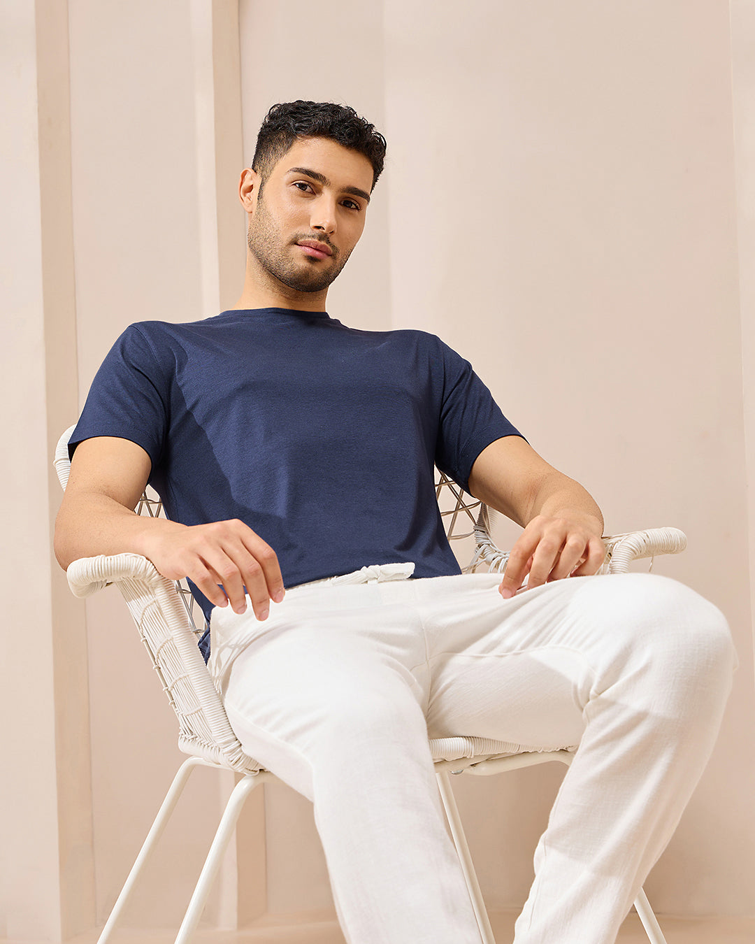 Wellbi Bamboo T-Shirt for Men, crafted from breathable bamboo fabric for ultimate comfort, ideal for gym, outdoor adventures, and lounging.