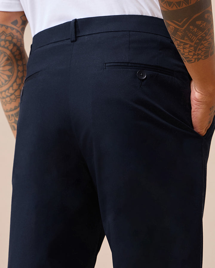 Indigo Comfort Fit Cotton Chinos